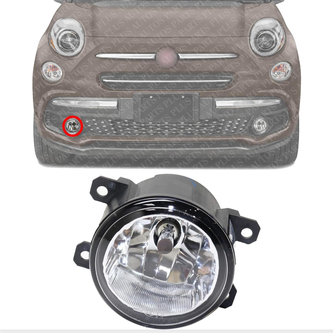 Front Fog Light Right Passenger Side Direct Replacement Compatible With 2015-2023 Jeep Renegade CH2592152 68256470AA