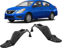 Set Of 2 Front Fender Liner Right Passenger & Left Driver Side Direct Replacement Compatible With 2015-2019 Nissan Versa NI1249139 NI1248139 638429KK0A-PFM 638439KK0A-PFM
