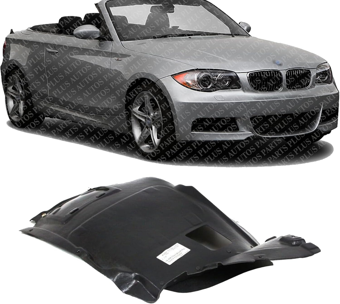 Front Section Fender Liner Right Passenger Side Direct Replacement Compatible With 2008-2013 BMW 1-Series BM1249104 51118045962
