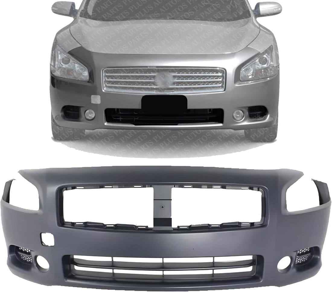 Front Bumper Cover Primed Direct Replacement Compatible With 2009-2014 Nissan Maxima NI1000258 620229N00H