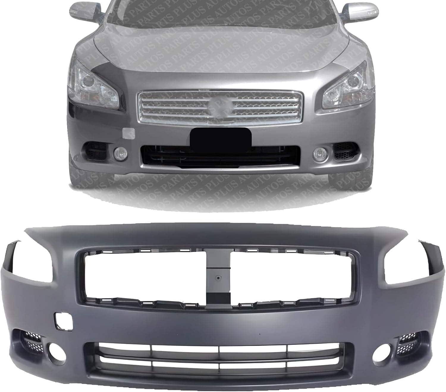 Front Bumper Cover Primed Direct Replacement Compatible With 2009-2014 Nissan Maxima NI1000258 620229N00H