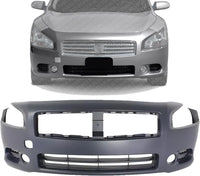 Front Bumper Cover Primed Direct Replacement Compatible With 2009-2014 Nissan Maxima NI1000258 620229N00H