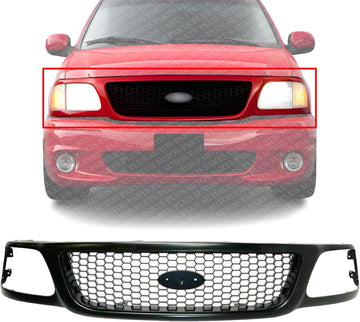 Front Grille Primed Shell And Honeycomb Insert Direct Replacement Compatible With 1999-2003 Ford F-150 FO1200381 3L3Z8200BA