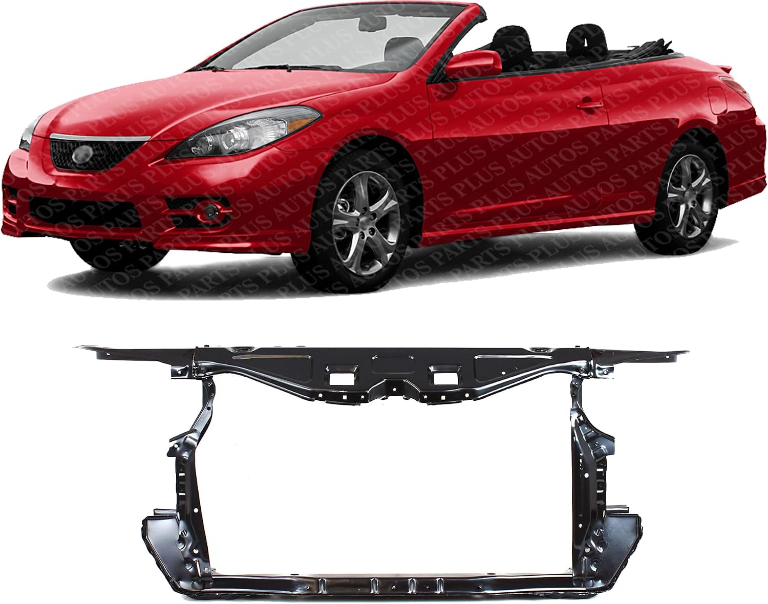 Front Radiator Support Assembly Steel Direct Replacement Compatible With 2004-2008 Toyota Solara TO1225262 5321006050