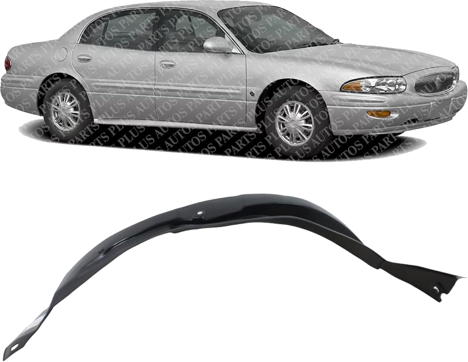 Front Fender Liner Right Passenger Side Direct Replacement Compatible With 2000-2005 Buick LeSabre GM1249128 25717843