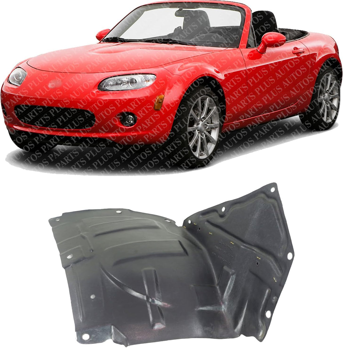 Front Section Fender Liner Left Driver Side Direct Replacement Compatible With 2006-2008 MX-5 Miata MA1250102 NE515614ZC