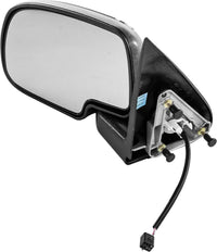 Set Of 2 Front Power Mirrors Manual Folding Non-Heated Chrome Left Driver & Right Passenger Side Direct Replacement Compatible With 1999-2002 Chevrolet Silverado/GMC Sierra GM1320174