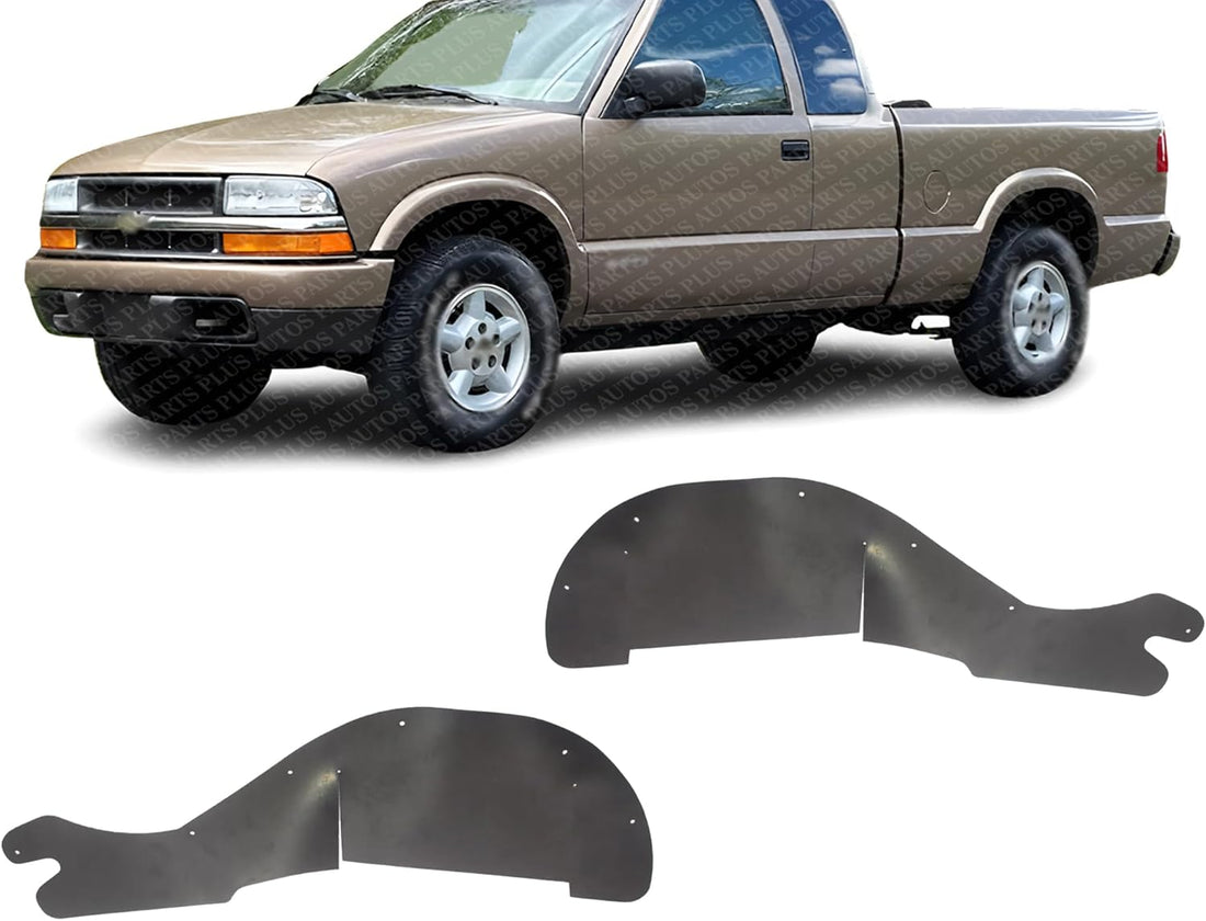 Set Of 2 Front Fender Liner Left Driver & Right Passenger Side Direct Replacement Compatible With 1994-2004 Chevrolet S10 / GMC Sonoma GM1251130 GM1250130 15679118 15679117