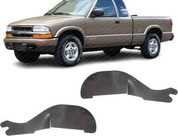 Set Of 2 Front Fender Liner Left Driver & Right Passenger Side Direct Replacement Compatible With 1994-2004 Chevrolet S10 / GMC Sonoma GM1251130 GM1250130 15679118 15679117