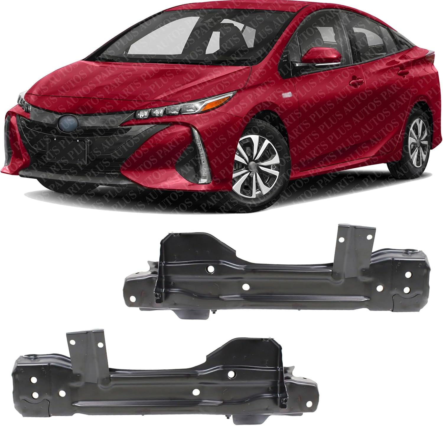 Front Radiator Support Steel Left Driver & Right Passenger Side Direct Replacement Compatible with 2016-2022 Toyota Prius TO1225423 TO1225422 5320247901 5320347901