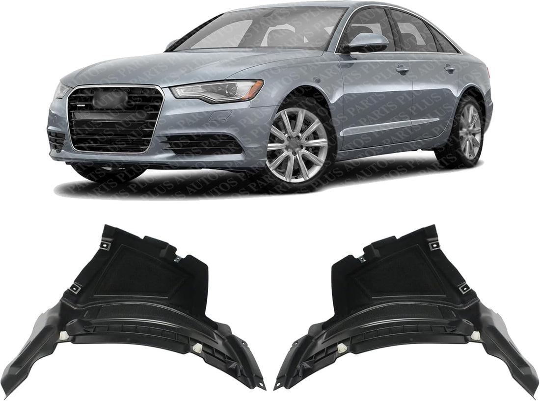 Set of 2 Front Fender Liner Air Extension Spoiler Right Passenger & Left Driver Side Direct Replacement Compatible with 2012-2015 Audi A6 / S6 AU1243100 AU1242100 4G0853888C