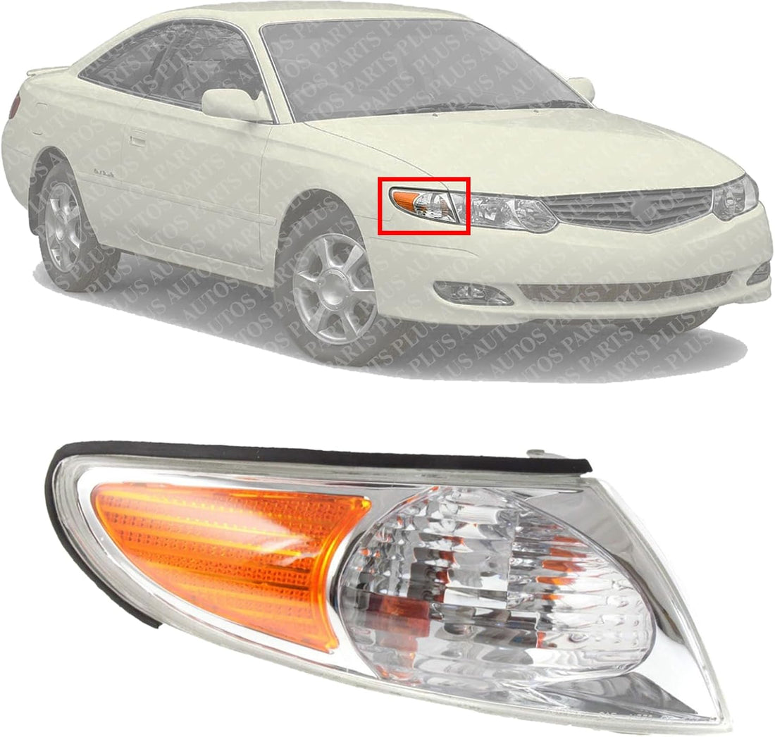 Front Corner Light Assembly Right Passenger Side Direct Replacement Compatible With 2002-2003 Toyota Solara TO2521166 81510AA030