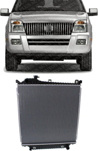 Front Radiator Aluminum Core Direct Replacement Compatible With 2007-2010 Ford Explorer/Mercury Mountaineer FO3010281 8L2Z8005A