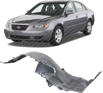 Front Fender Liner Left Driver Side Direct Replacement Compatible With 2006-2008 Hyundai Sonata HY1250116 868110A000
