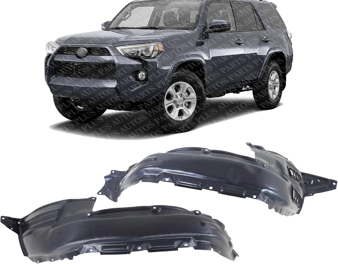 Set Of 2 Front Fender Liner Plastic Left Driver & Right Passenger Side Direct Replacement Compatible With 2014-2023 Toyota 4Runner TO1249198 TO1248198 5387535150 5387635150