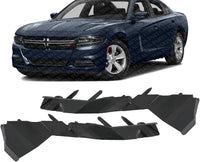 Set Of 2 Front Bumper Bracket Plastic Left Driver & Right Passenger Side Direct Replacement Compatible With 2015-2023 Dodge Charger CH1043111 CH1042111 68226532AA 68226533AA