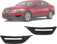 Set Of 2 Front Fog Light Cover Textured Plastic Left Driver & Right Passenger Side Direct Replacement Compatible With 2013-2019 Ford Taurus FO1039143 FO1038143