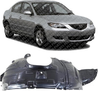 Front Fender Liner Right Passenger Side Direct Replacement Compatible With 2004-2006 Mazda 3 MA1249125 BP4K56130F