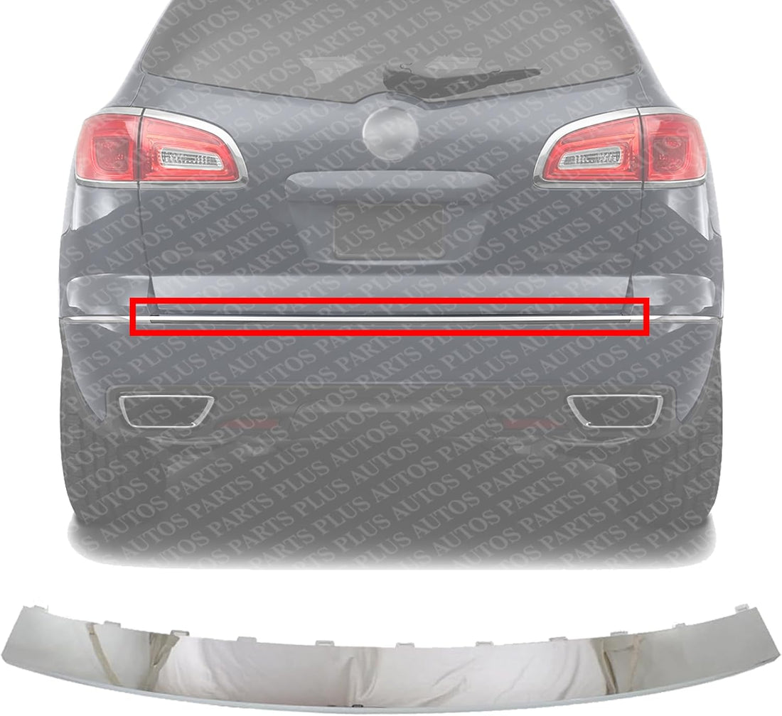 Rear Bumper Step Pad Chrome Plastic Direct Replacement Compatible with 2013-2017 Buick Enclave GM1191145 20983444