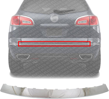 Rear Bumper Step Pad Chrome Plastic Direct Replacement Compatible with 2013-2017 Buick Enclave GM1191145 20983444