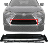 Front Bumper Grille Primed Shell And Insert Plastic Direct Replacement Compatible With 2016-2019 Lexus RX350 / RX450h LX1036127 531120E150