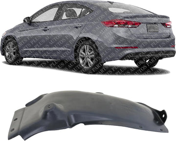 Rear Section Fender Liner Left Driver Side Direct Replacement Compatible With 2017-2018 Hyundai Elantra HY1762107 86821F2000