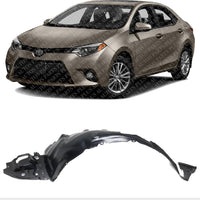 Front Fender Liner Vacuum Form Left Driver Side Direct Replacement Compatible With 2014-2016 Toyota Corolla TO1248178 5387602480
