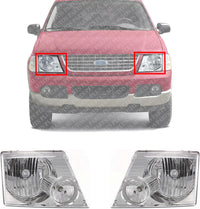Set Of 2 Front Headlight Assembly Right Passenger & Left Driver Side Direct Replacement Compatible With 2002-2005 Ford Explorer FO2503176 FO2502176 1L2Z13008AA 1L2Z13008AB