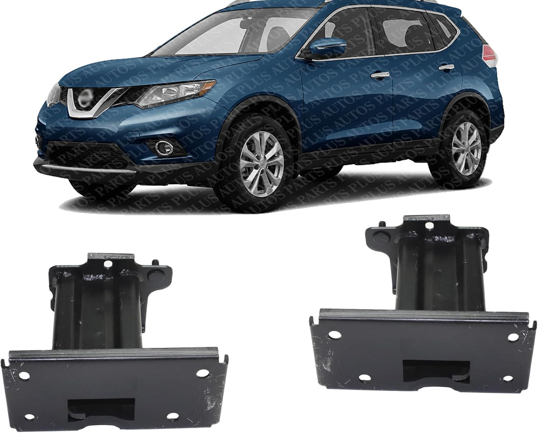 Set Of 2 Front Bumper Bracket Steel Left Driver & Right Passenger Side Direct Replacement Compatible With 2014-2020 Nissan Rogue NI1067146 NI1066146 622104BA0A 622114BA0A
