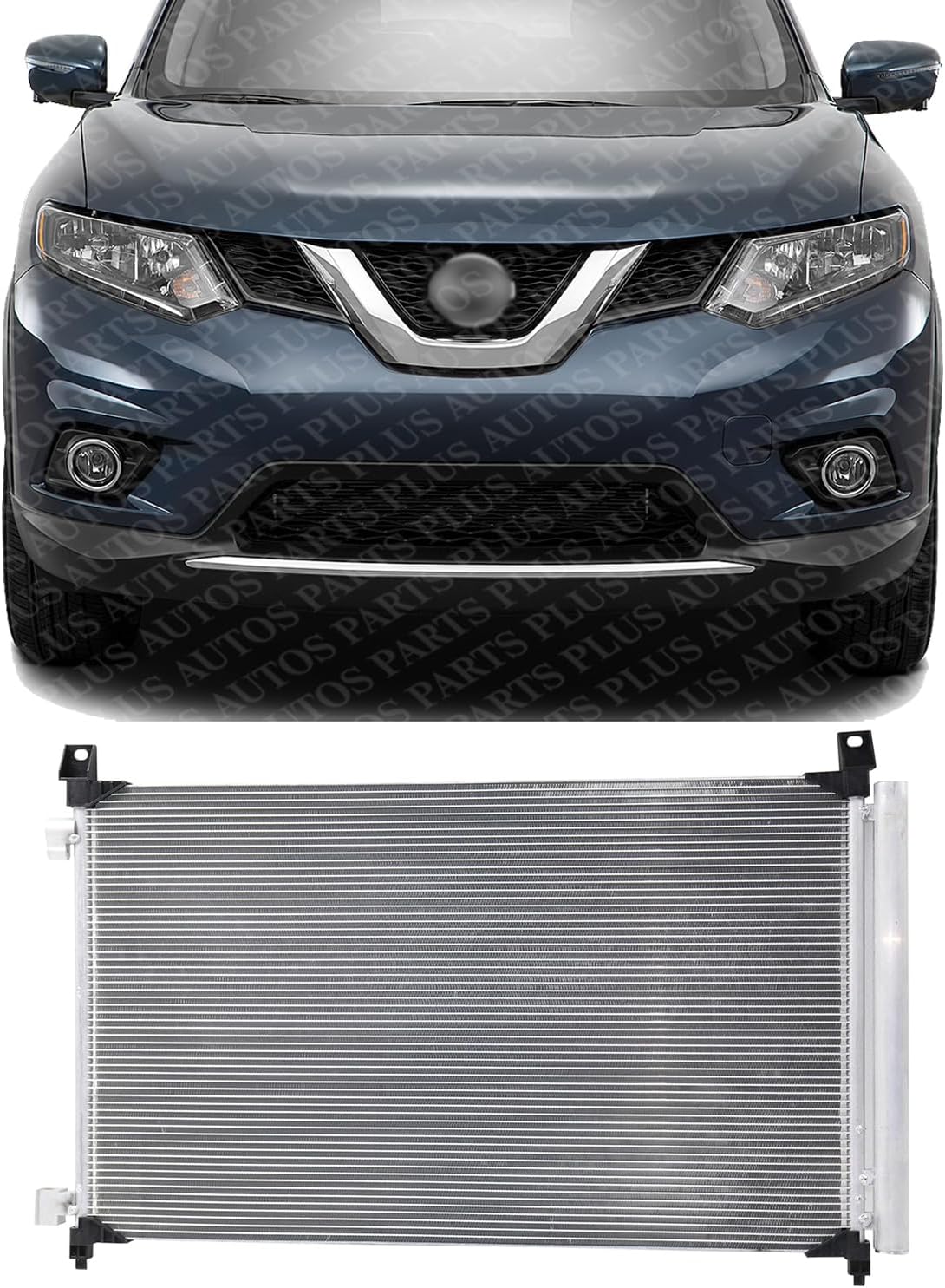 Front AC Condenser Aluminum Core Direct Replacement Compatible With 2014-2020 Nissan Rogue NI3030175 92100ABA3A