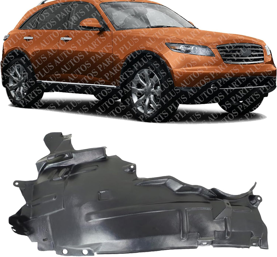 Front Fender Liner Rear Section Right Passenger Side Direct Replacement Compatible With 2003-2008 Infiniti FX35 IN1251111 63842CG020
