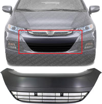 Front Bumper Grille Primed Plastic Direct Replacement Compatible With 2010-2014 Honda Insight HO1036108 71105TM8A01ZA