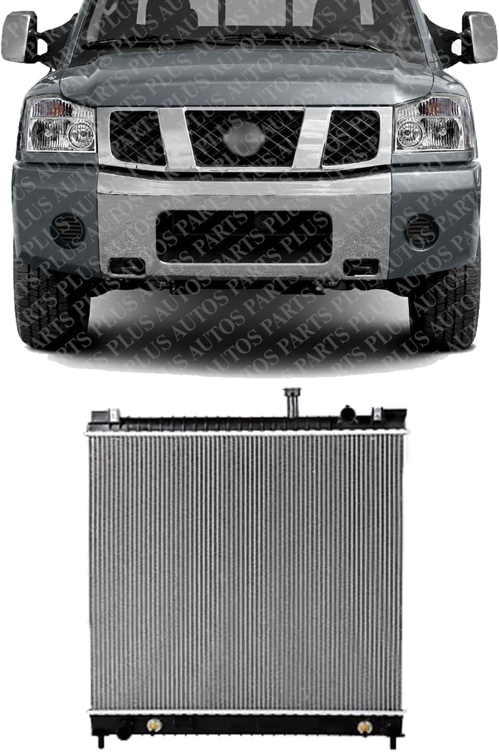 AUTOS PARTS PLUS Front Radiator Aluminum Core Direct Replacement Compatible With 2004-2015 Nissan Pathfinder Armada/Titan / 2004-2010 Infiniti QX56 NI3010202 21460ZZ90A