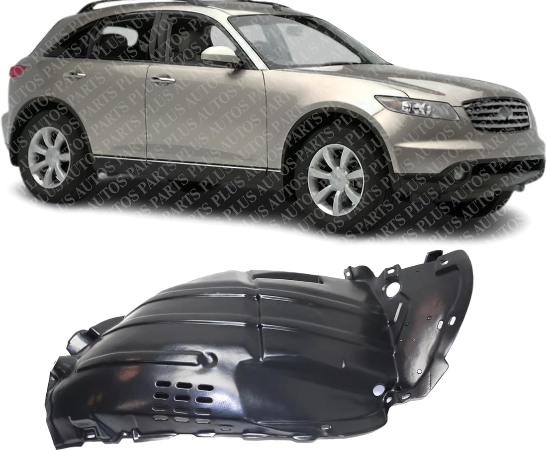 Front Section Fender Liner Right Passenger Side Direct Replacement Compatible With 2003-2005 Infiniti FX35 IN1251109 63844CG000
