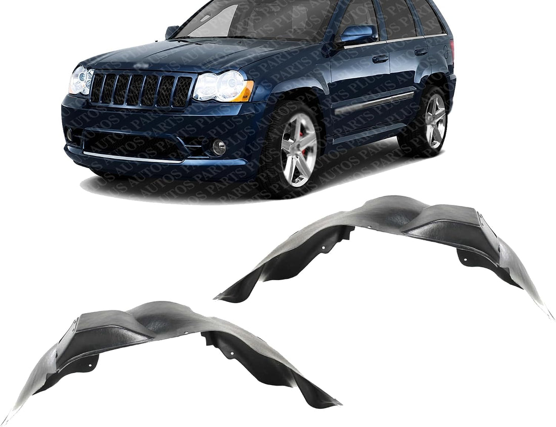 Set Of 2 Front Fender Liner Plastic Left Driver & Right Passenger Side Direct Replacement Compatible With 2008-2010 Jeep Grand Cherokee J222110 J222109 55079096AA-PFM 55079097AA-PFM