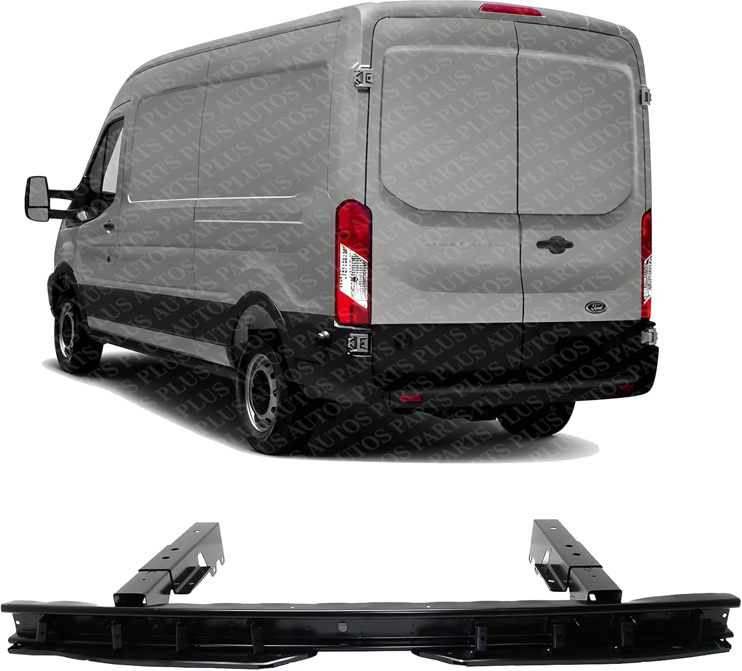 Rear Bumper Reinforcement Impact Bar Steel Direct Replacement Compatible With 2015-2019 Ford Transit-150 FO1106379 KK4Z17906A