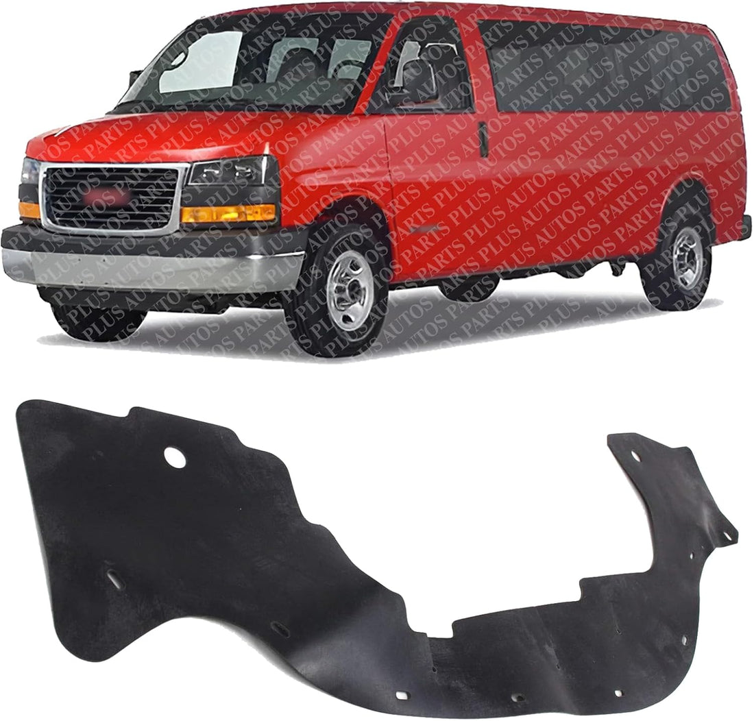 Front Fender Liner Left Driver Side Direct Replacement Compatible With 2003-2023 Chevrolet Express/GMC Savana Van GM1250131 23507604