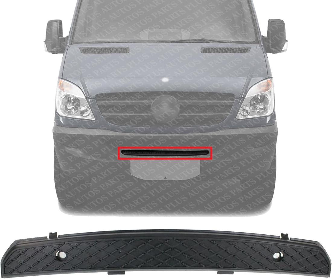 Front Bumper Lower Grille Plate Plastic Direct Replacement Compatible With 2010-2013 Mercedes Benz Sprinter 2500 3500 MB1036124 90688500119B51