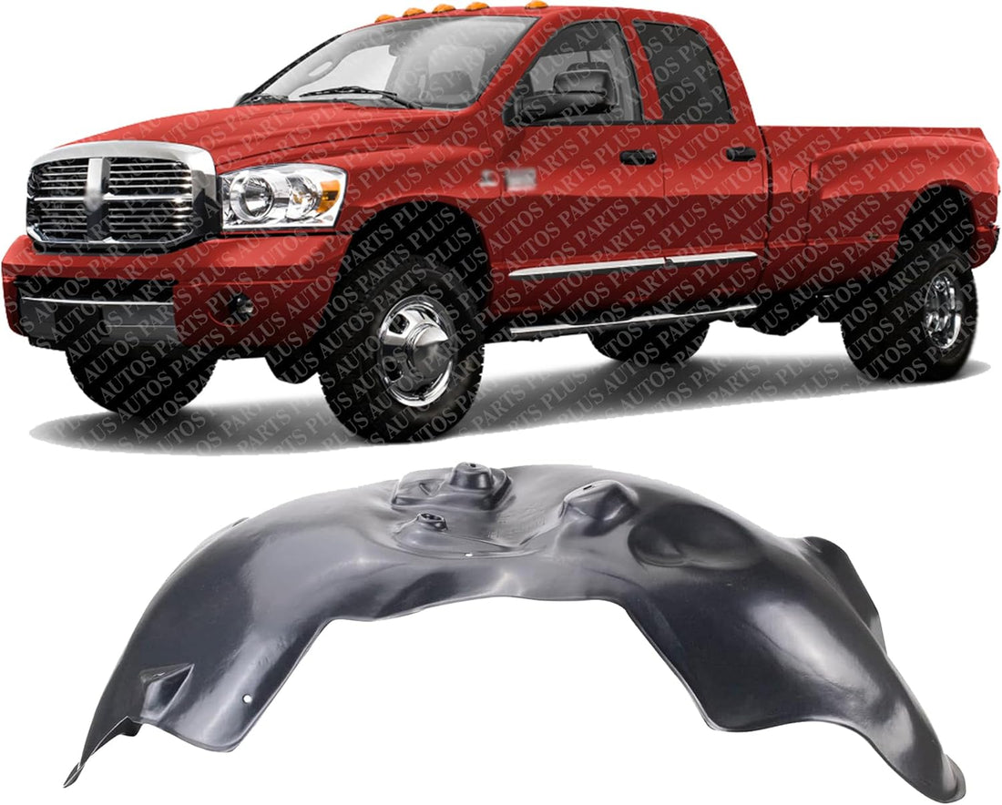 Front Fender Liner Left Driver Side Direct Replacement Compatible With 2003-2009 Dodge Ram 1500 2500 3500 CH1248130 CH1250124 55276799AF