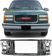 Front Radiator Support Assembly Steel Direct Replacement Compatible With 1988-2000 GMC/Chevrolet C/K Full Size Pickup GM1225110 GM1225145 15149285 15149287
