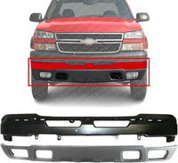 Front Bumper Face Bar Primed Without Bracket And Cap + Lower Valance Textured Direct Replacement Compatible With 2003-2006 Chevrolet Silverado 1500 2500HD 3500 GM1092173 GM1002417