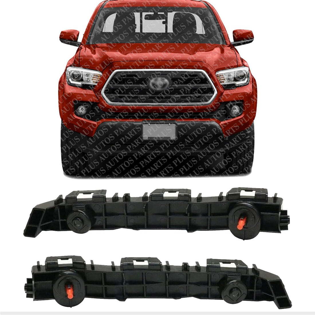 Set Of 2 Front Bumper Bracket Left Driver & Right Passenger Side Direct Replacement Compatible With 2016-2023 With Toyota Tacoma TO1043130 TO1042130 5211504070 5211604070