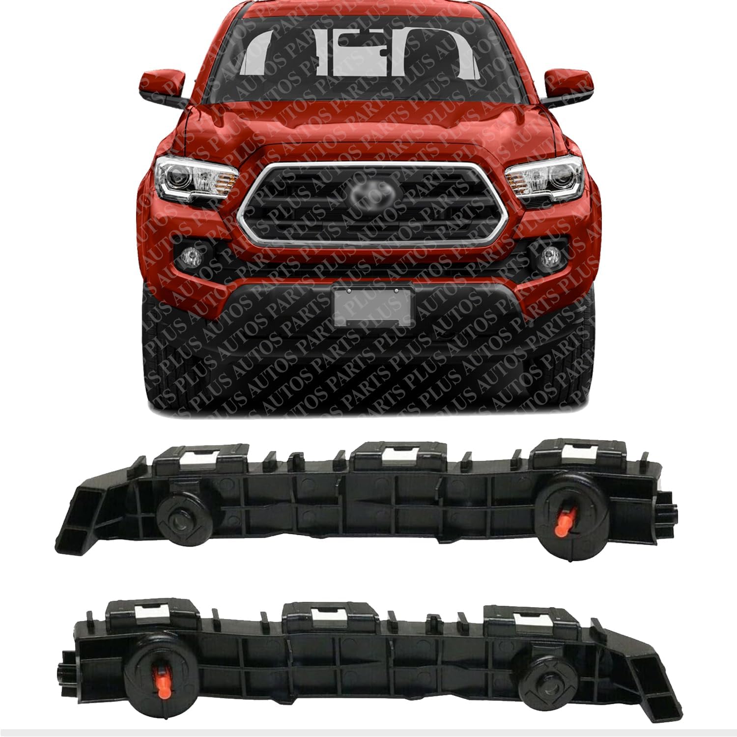 Set Of 2 Front Bumper Bracket Left Driver & Right Passenger Side Direct Replacement Compatible With 2016-2023 With Toyota Tacoma TO1043130 TO1042130 5211504070 5211604070