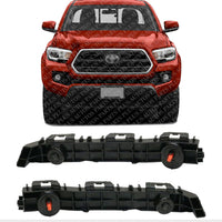 Set Of 2 Front Bumper Bracket Left Driver & Right Passenger Side Direct Replacement Compatible With 2016-2023 With Toyota Tacoma TO1043130 TO1042130 5211504070 5211604070