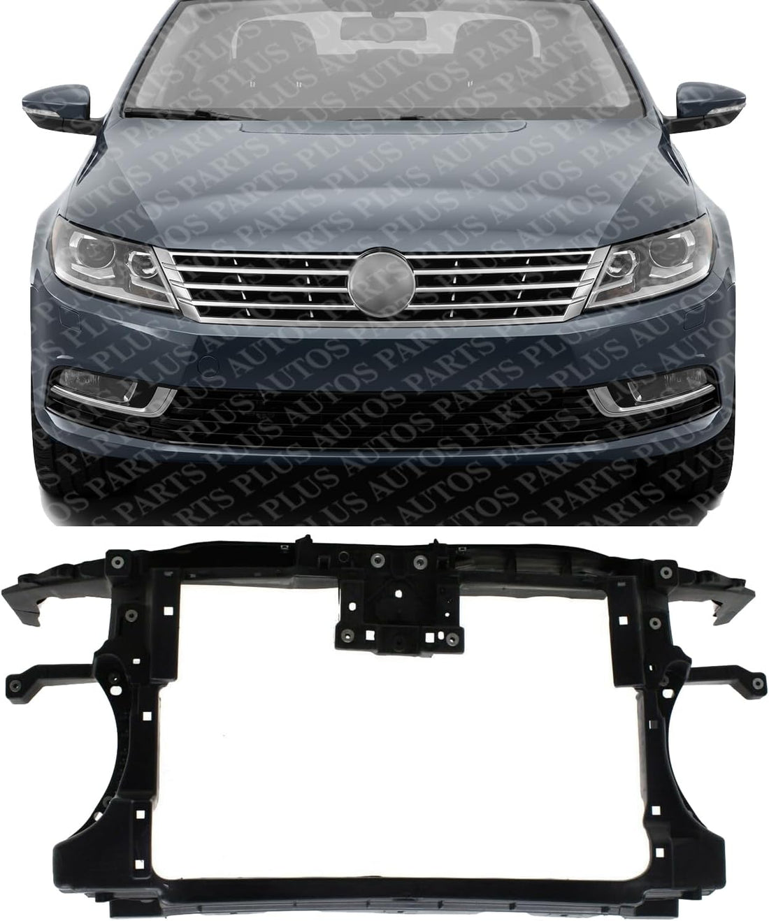 Front Radiator Support Assembly Plastic Direct Replacement Compatible With 2013-2017 Volkswagen CC VW1225142 3C8805588L
