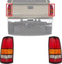 Set of 2 Tail Light Lens And Housing Left Driver & Right Passenger Side Direct Replacement Compatible With 2004-2007 GMC Sierra 1500 2500HD 3500 GM2801177 GM2800177 19169022 19169021