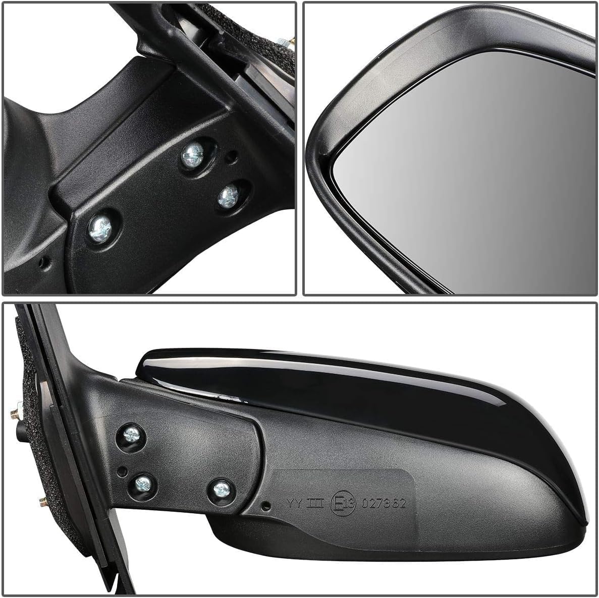 Front Power Mirror Manual Adjust Non-Heated Primed Left Driver Side Direct Replacement Compatible With 2007-2011 Toyota Yaris TO1320233 8794052650