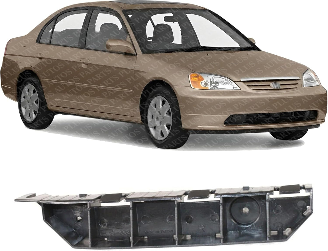 Front Bumper Bracket Right Passenger Side Direct Replacement Compatible With 2001-2003 Honda Civic HO1067114 71193S5A000