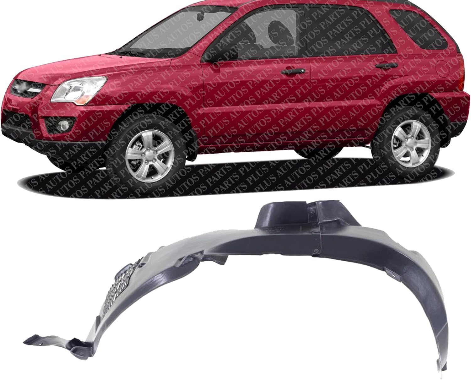 Front Fender Liner Left Driver Side Direct Replacement Compatible With 2005-2010 Kia Sportage KI1250113 868111F010
