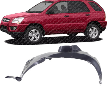 Front Fender Liner Left Driver Side Direct Replacement Compatible With 2005-2010 Kia Sportage KI1250113 868111F010